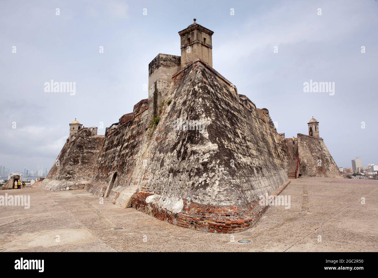 Castillo de San Roanea de Barajas, Cartagena, Kolumbien. Stockfoto