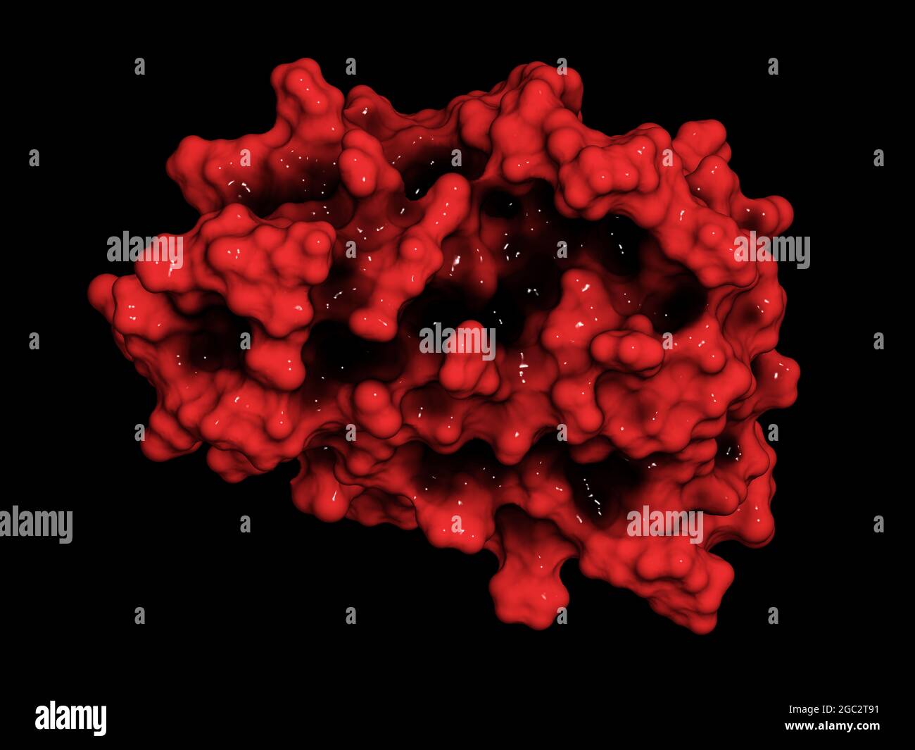 Erythropoietin (humanes EPO, Epoetin) Proteinhormon, 3D-Renderin Stockfoto
