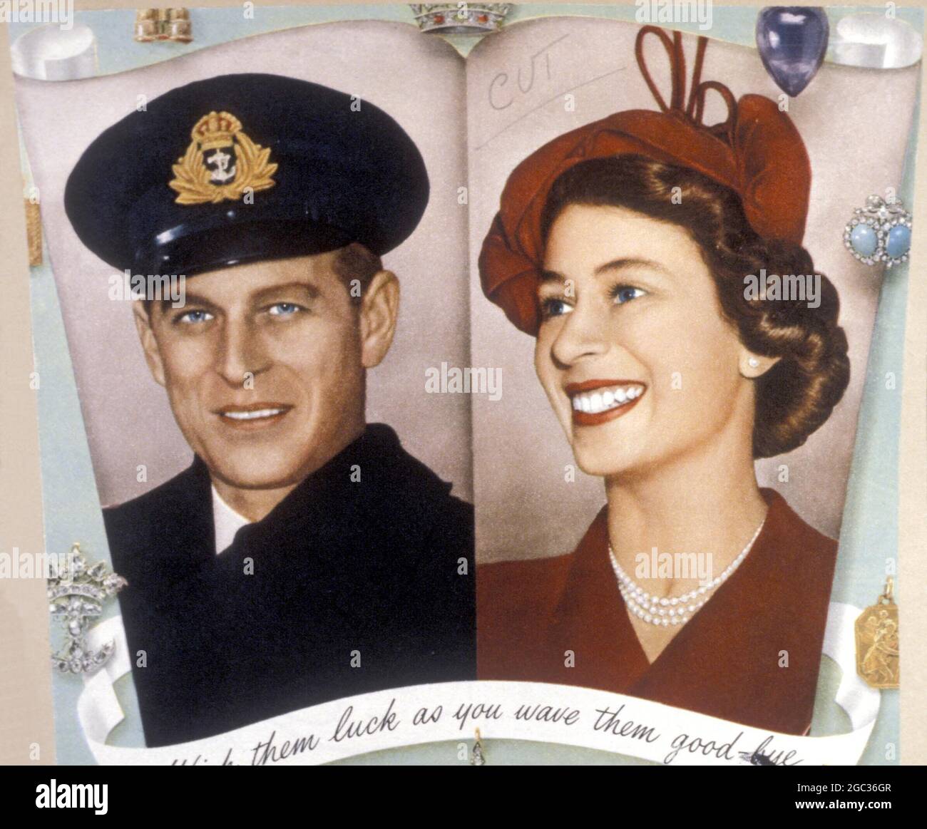 Queen Elizabeth II und Prince Philip wurden 1951 für eine kanadische Tournee freigegeben Stockfoto