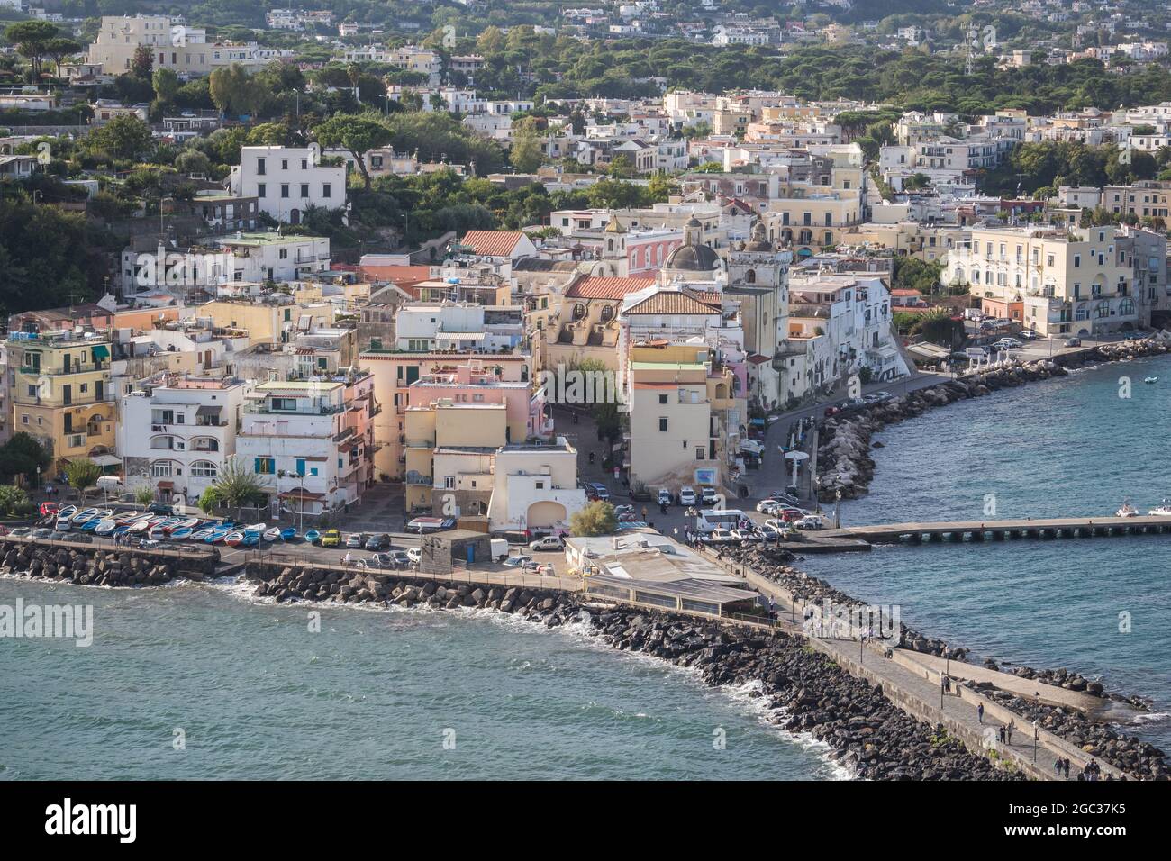 Ischia Ponte, Blick vom Castello Aragonese, Insel Ischia, Italien Stockfoto