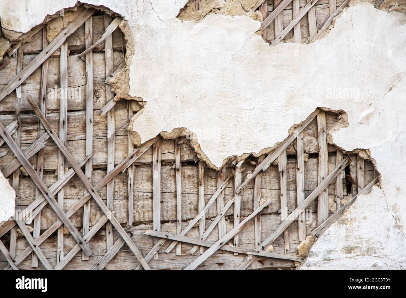 Holzbrett weißen alten Stil abstrakte Hintergrundobjekte für Möbel, ideal für einen Hintergrund im Loft-Stil Stockfoto