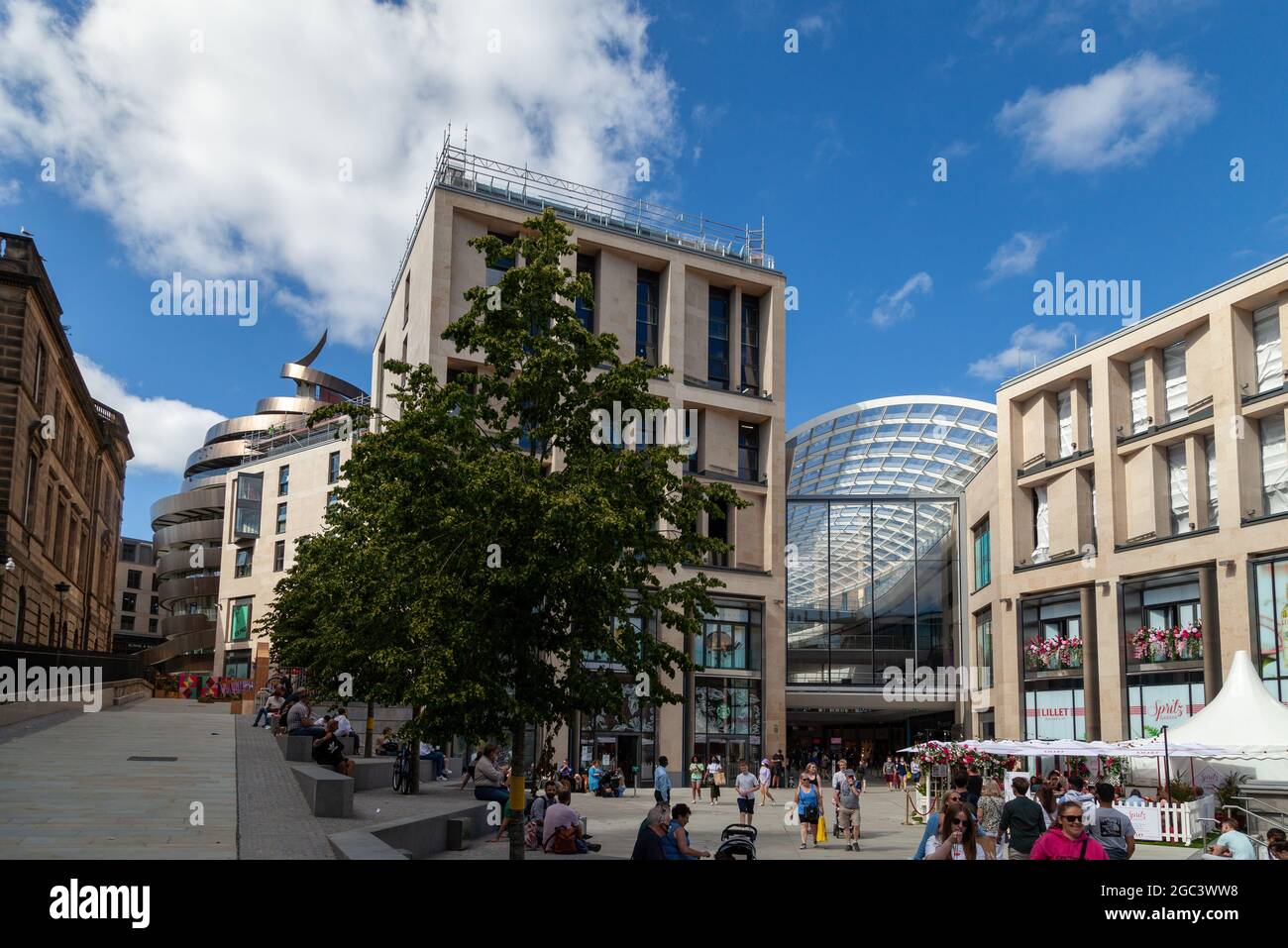 Das neue St James Quarter Einkaufszentrum mit der Spirale Stockfoto