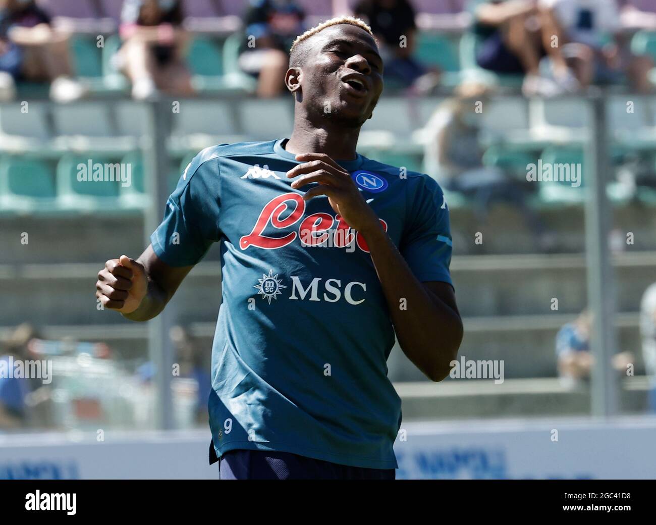 Victor Osimhen während des SSC Napoli Trainingslagers in Castel di Sangro Italien Stockfoto