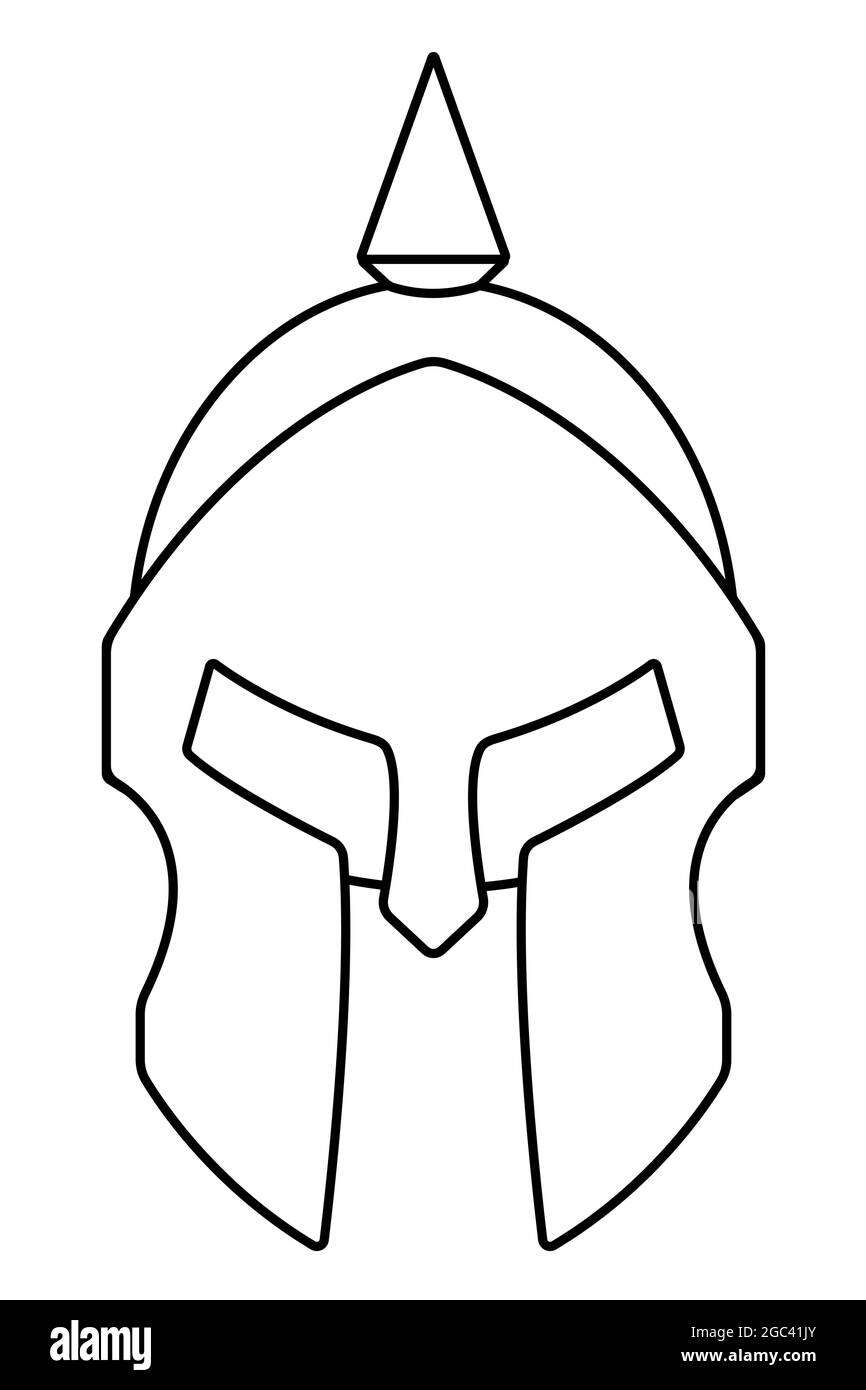 Illustration eines alten spartanischen Helm Stock Vektor