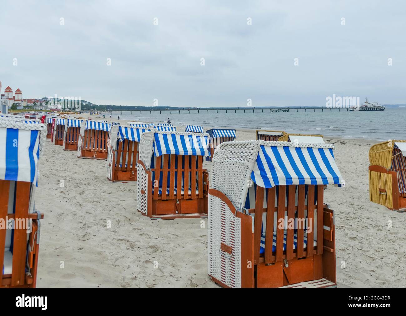Strandlandschaft rund um Binz, einem Badeort bei Rügen in Deutschland Stockfoto