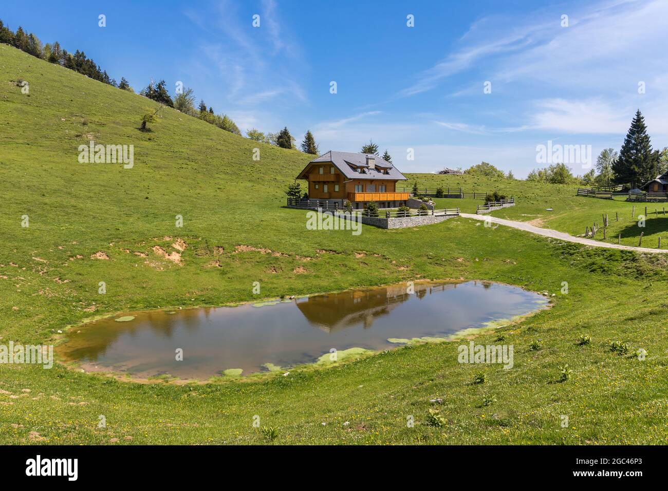 Planina Jezerca, Krvavec, Slowenien Stockfoto