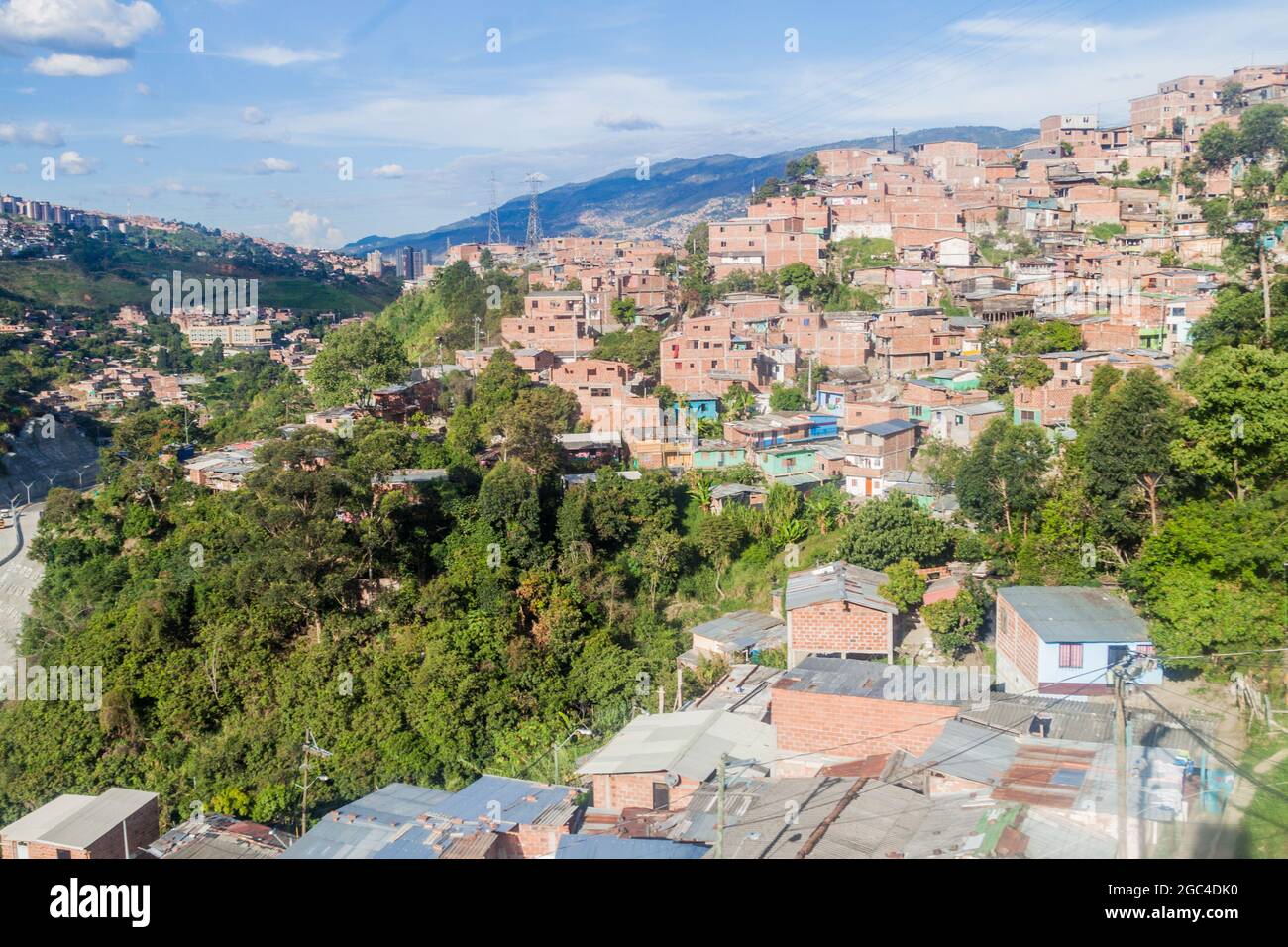 Arme Viertel von Medellin, Kolumbien Stockfoto