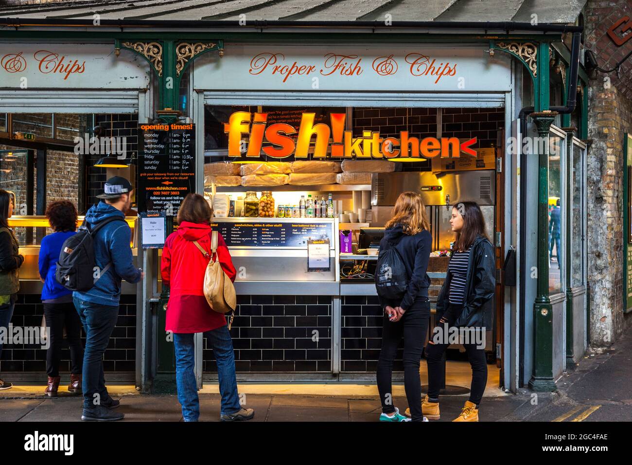 Fish!kitchen auf dem Borough Market, London, England, Großbritannien Stockfoto