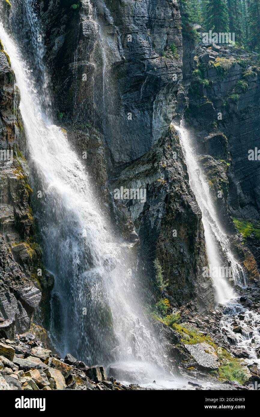 Seven Veils Falls, Lake O' Hara, Yoho National Park, British Columbia, Kanada Stockfoto