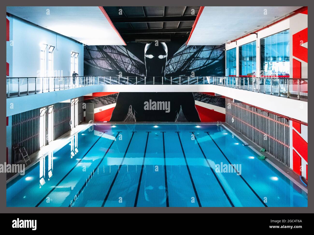 Swimmingpool - beschnitten - gerahmt Stockfoto