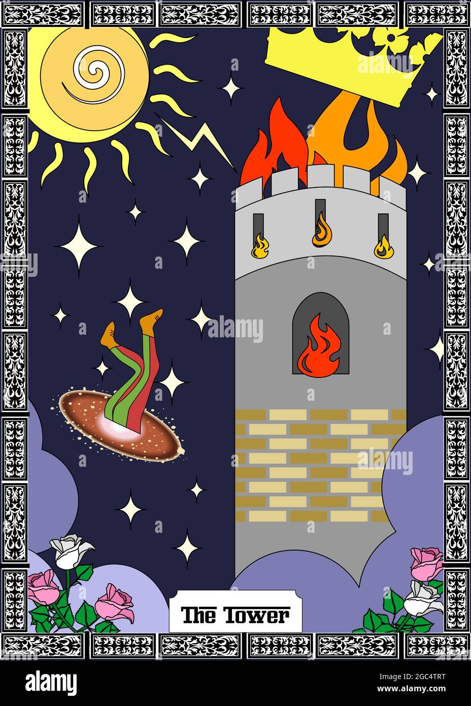 Tarotkarte der turm kaufen Alamy