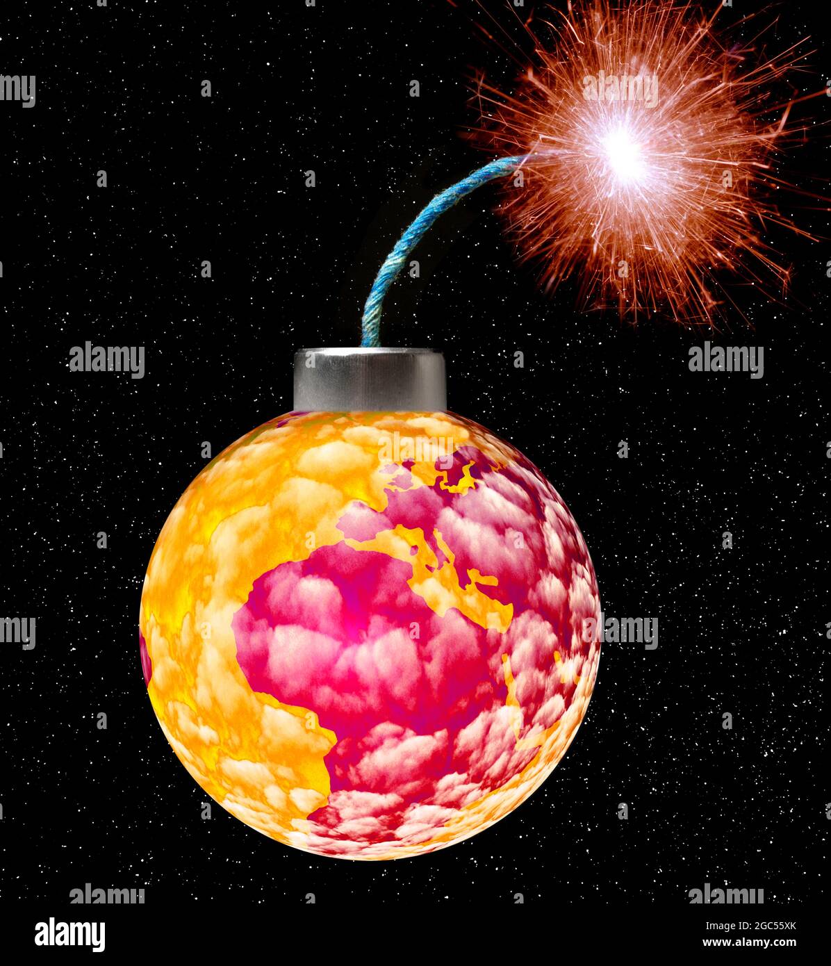 Klimakrise, konzeptionelle Illustration Stockfoto