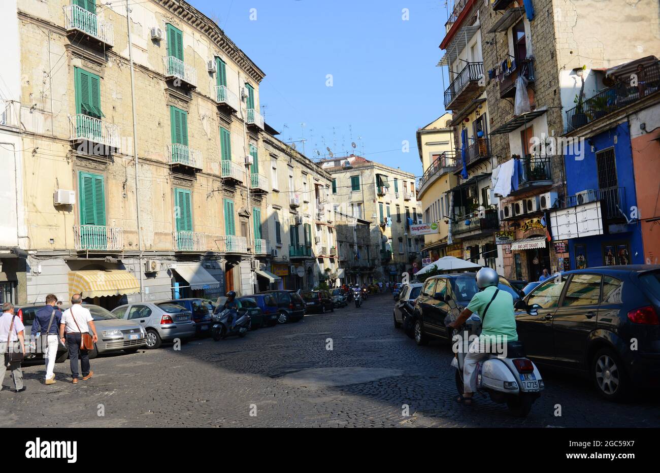 Via Sanità in Neapel, Italien. Stockfoto