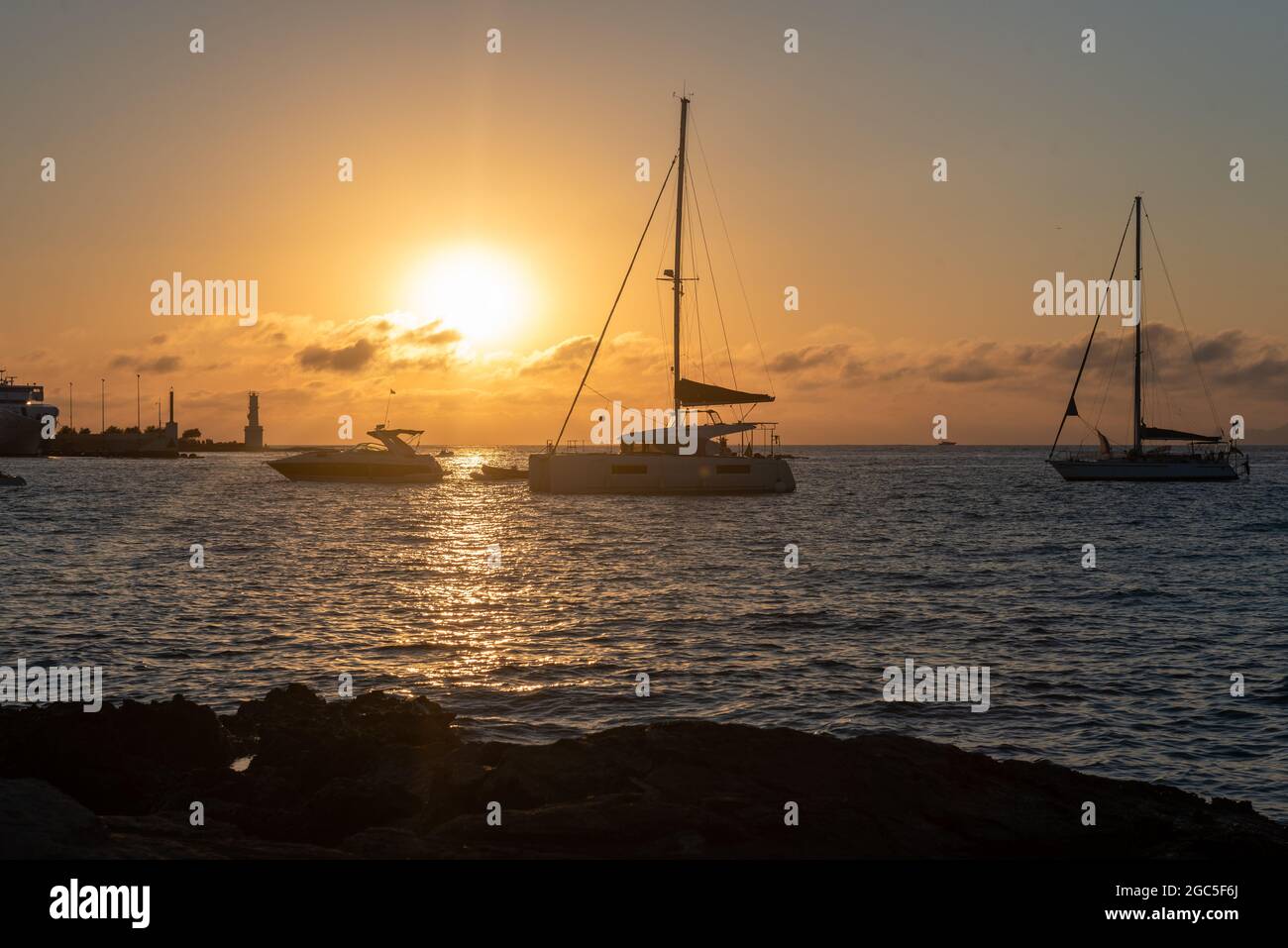 SA Sequi Kanal auf der Insel Formentera im Sommer 2021. Stockfoto