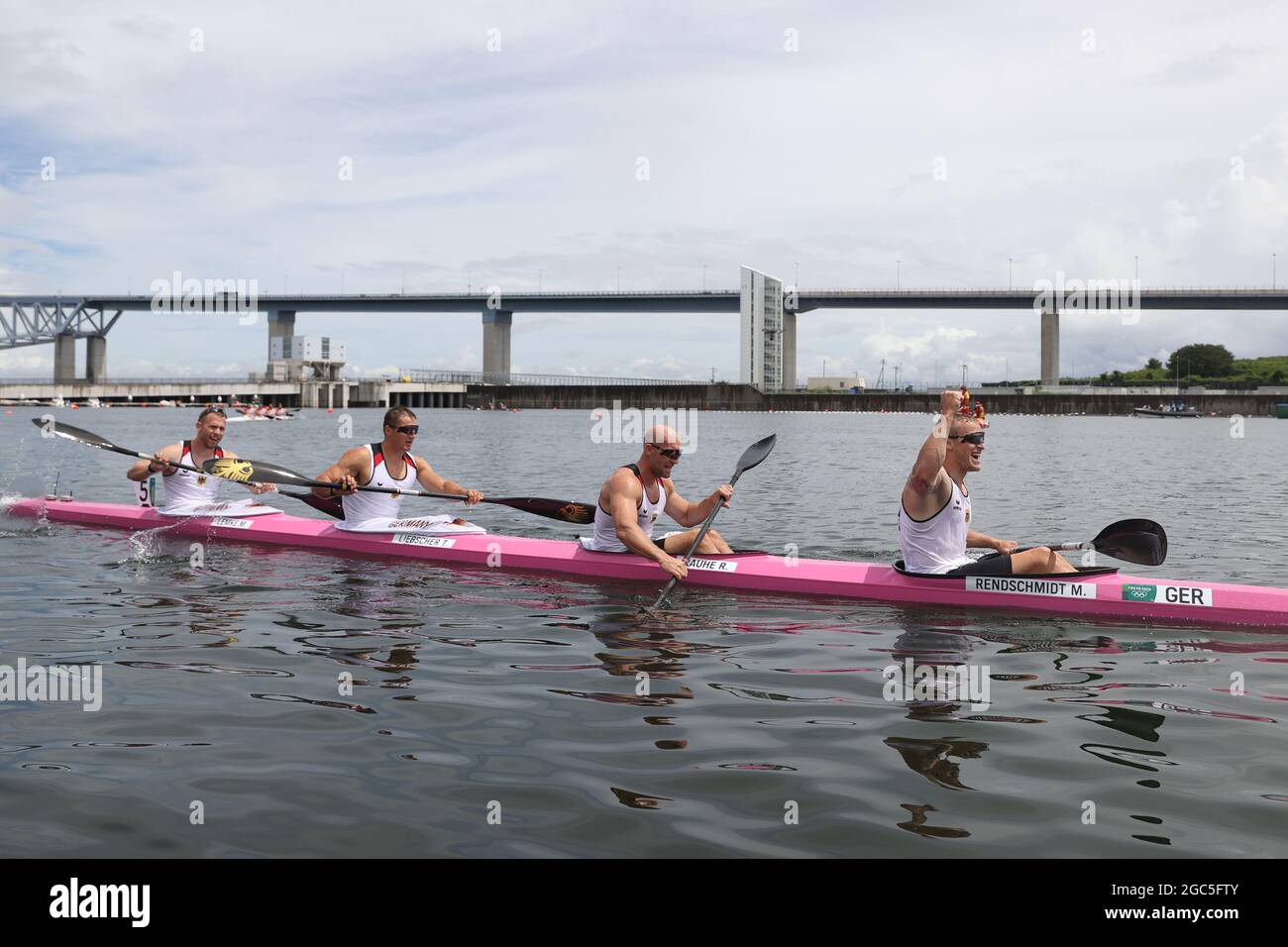Tokio, Japan. August 2021. Kanu Olympiade, Kajak vier, 500 m, Männer