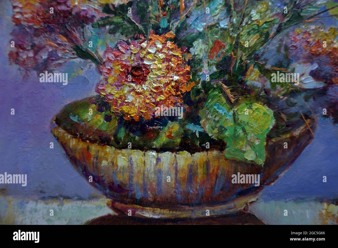 Kunst Malerei abstrakte Acryl Blume Natur Phantasie Stockfoto