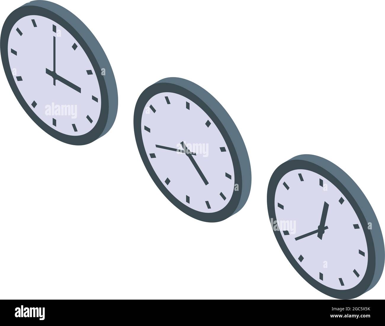 Isometrischer Vektor des Jetlag-Symbols für die Uhr. Zeitjetlag. Flugreisen  Stock-Vektorgrafik - Alamy