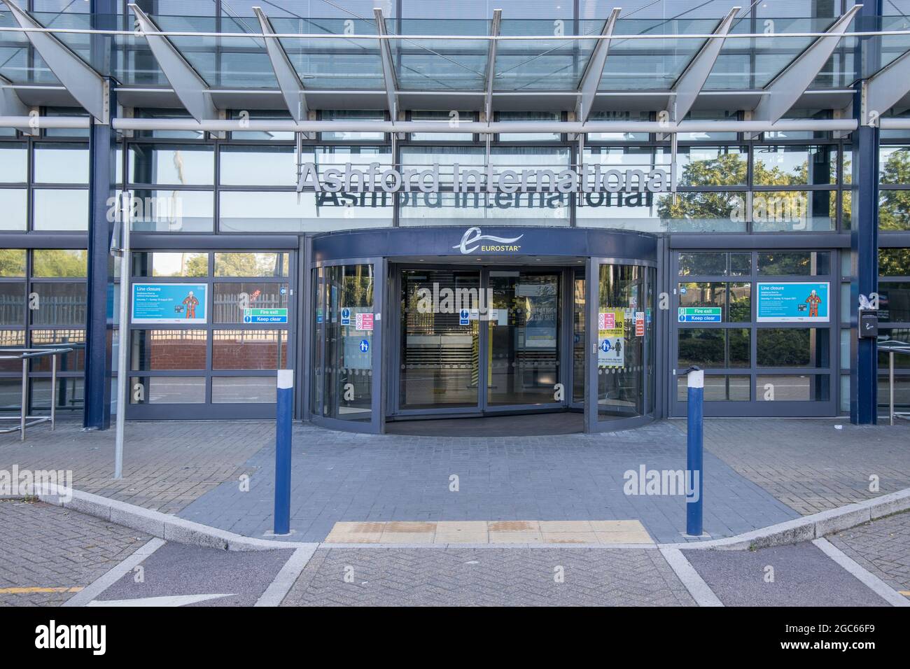 Der internationale eurostar-Bahnhof in der Stadt ashford kent Stockfoto