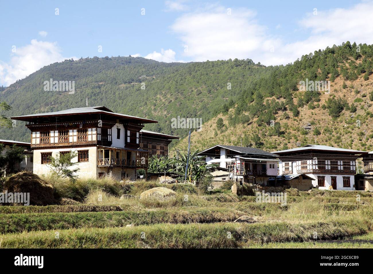 Bhutan Kulturtour Stockfoto