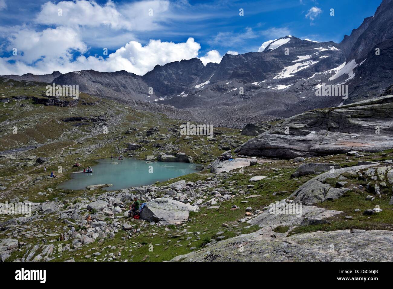 Berglandschaft, Vinschgau, Italien Stockfoto