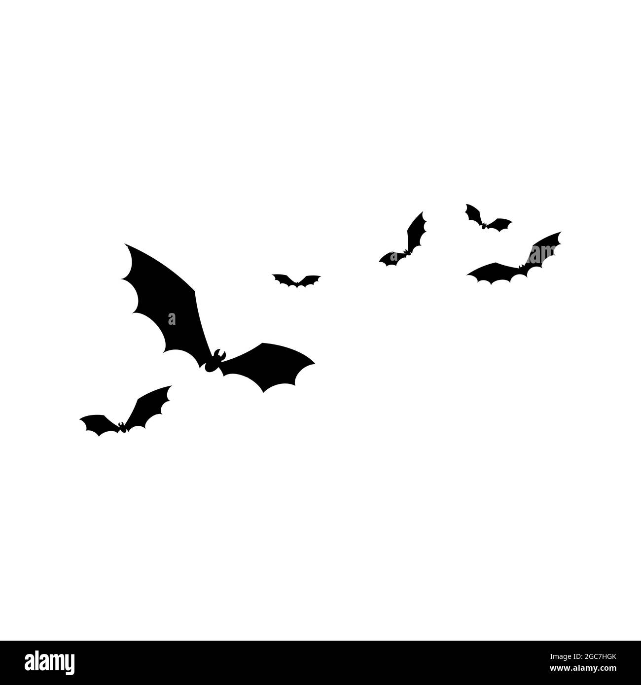 Halloween Tapete Mit Schwarzen Fliegenden Fledermausen Auf Weissem Hintergrund Welliger Pfad Flache Vektorgrafik Nacht Gruselig Gruselig Mistisch Mystery Clip Art Stock Vektorgrafik Alamy