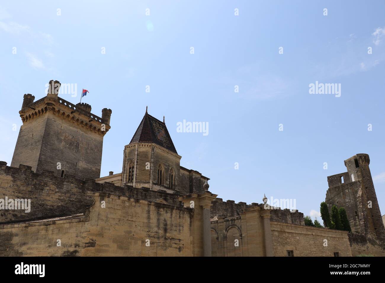 Der Herzogspalast der Stadt Uzès Stockfoto