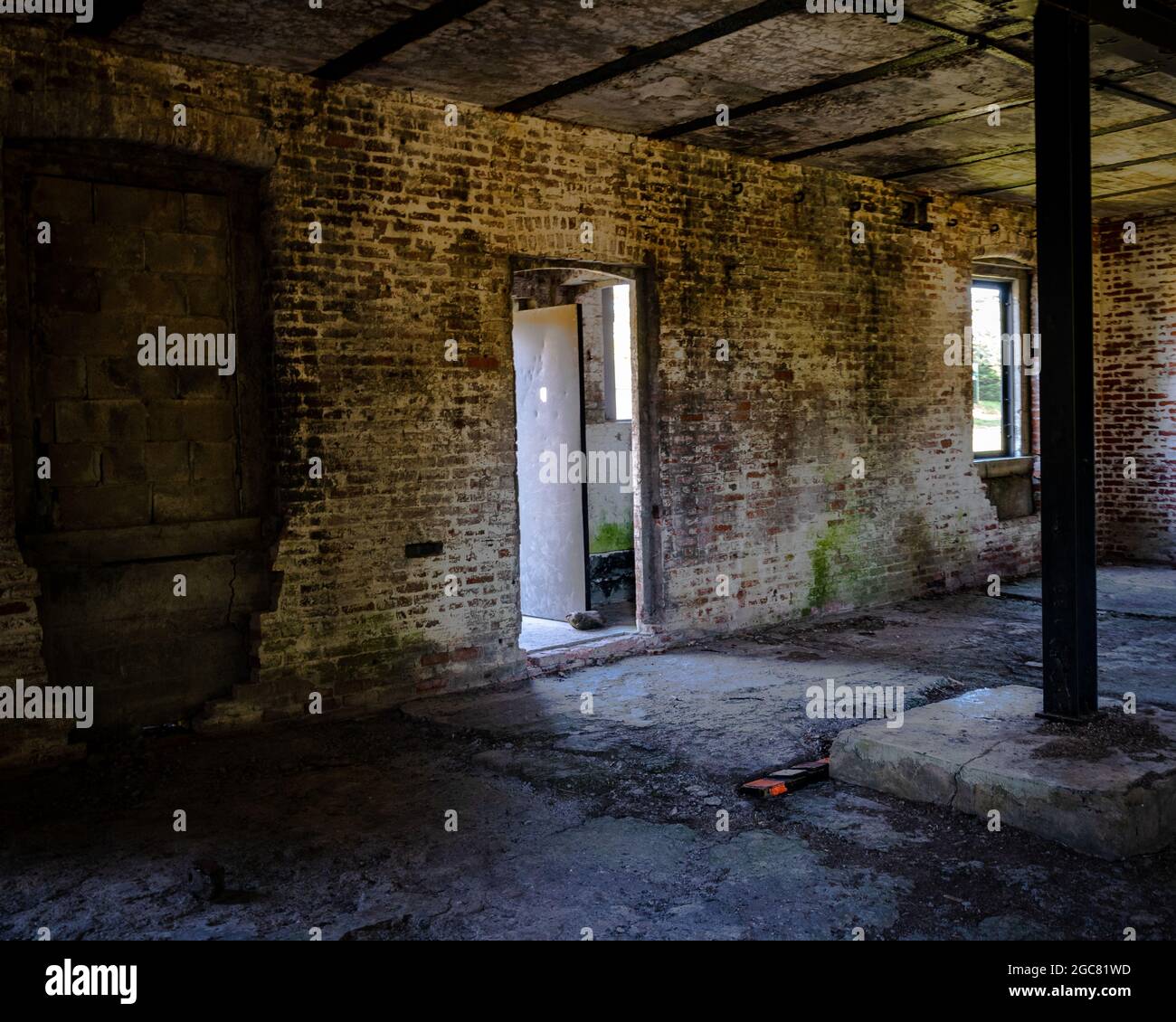 Geheiligt vergessene Gebäude in Fort mcnab Stockfoto