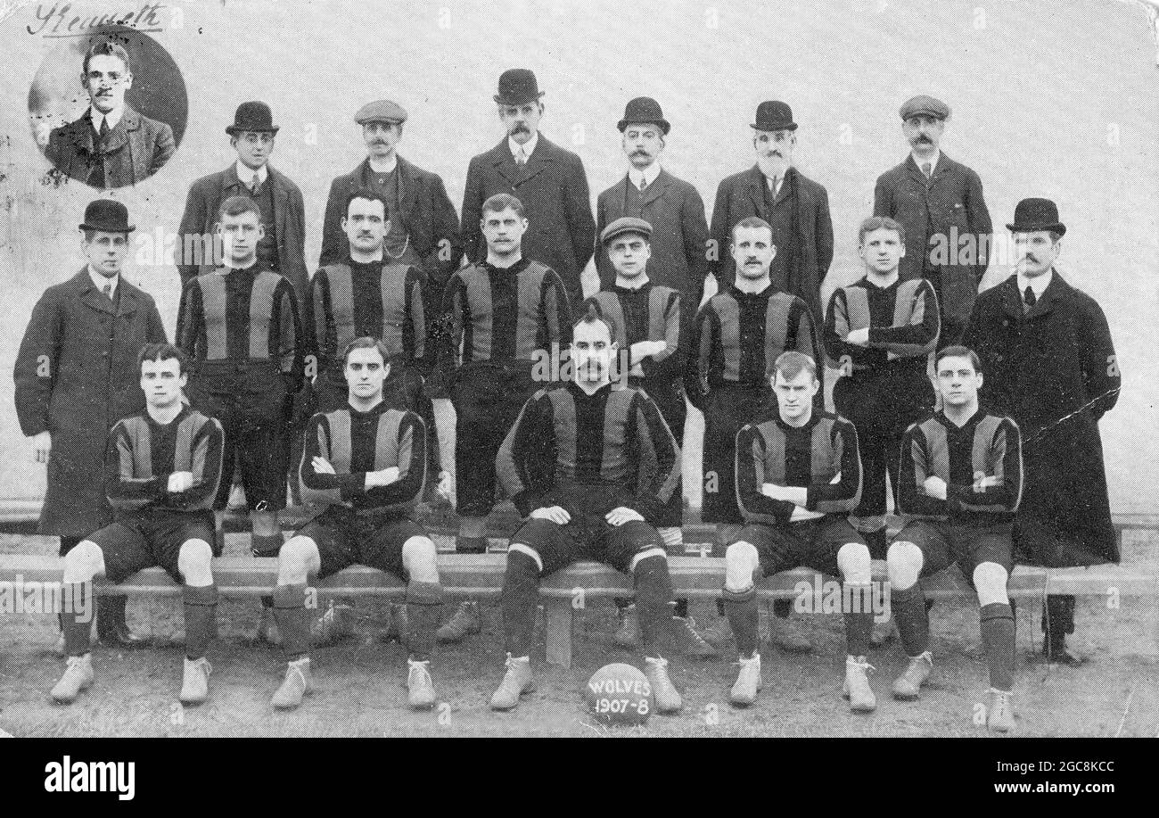 Wolverhampton Wanderers Fußballmannschaft 1907-08 Stockfoto