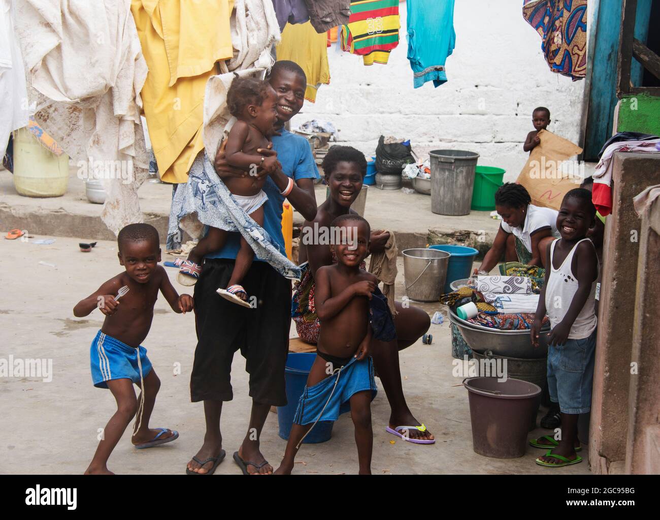 Ghanaische Familie Stockfoto