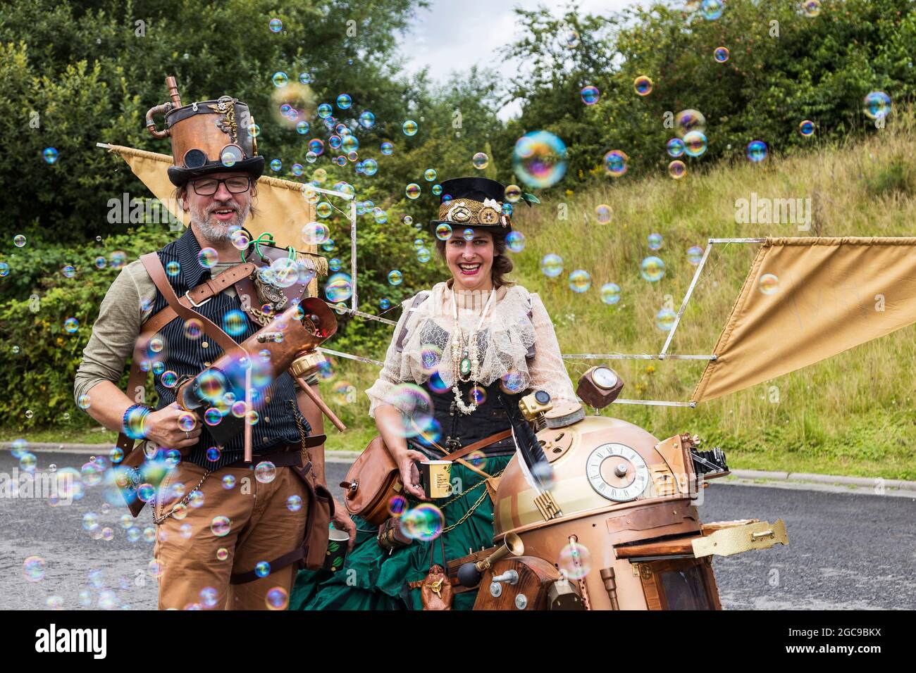 Steampunk Jubilee Market 2021 im LWL-Industriemuseum Schiffshebewerk Henrichenburg Stockfoto