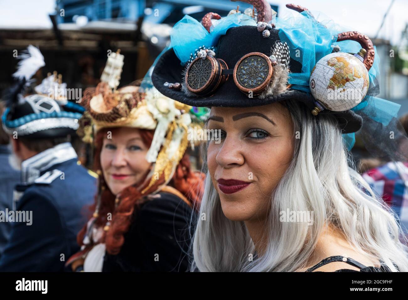 Steampunk Jubilee Market 2021 im LWL-Industriemuseum Schiffshebewerk Henrichenburg Stockfoto