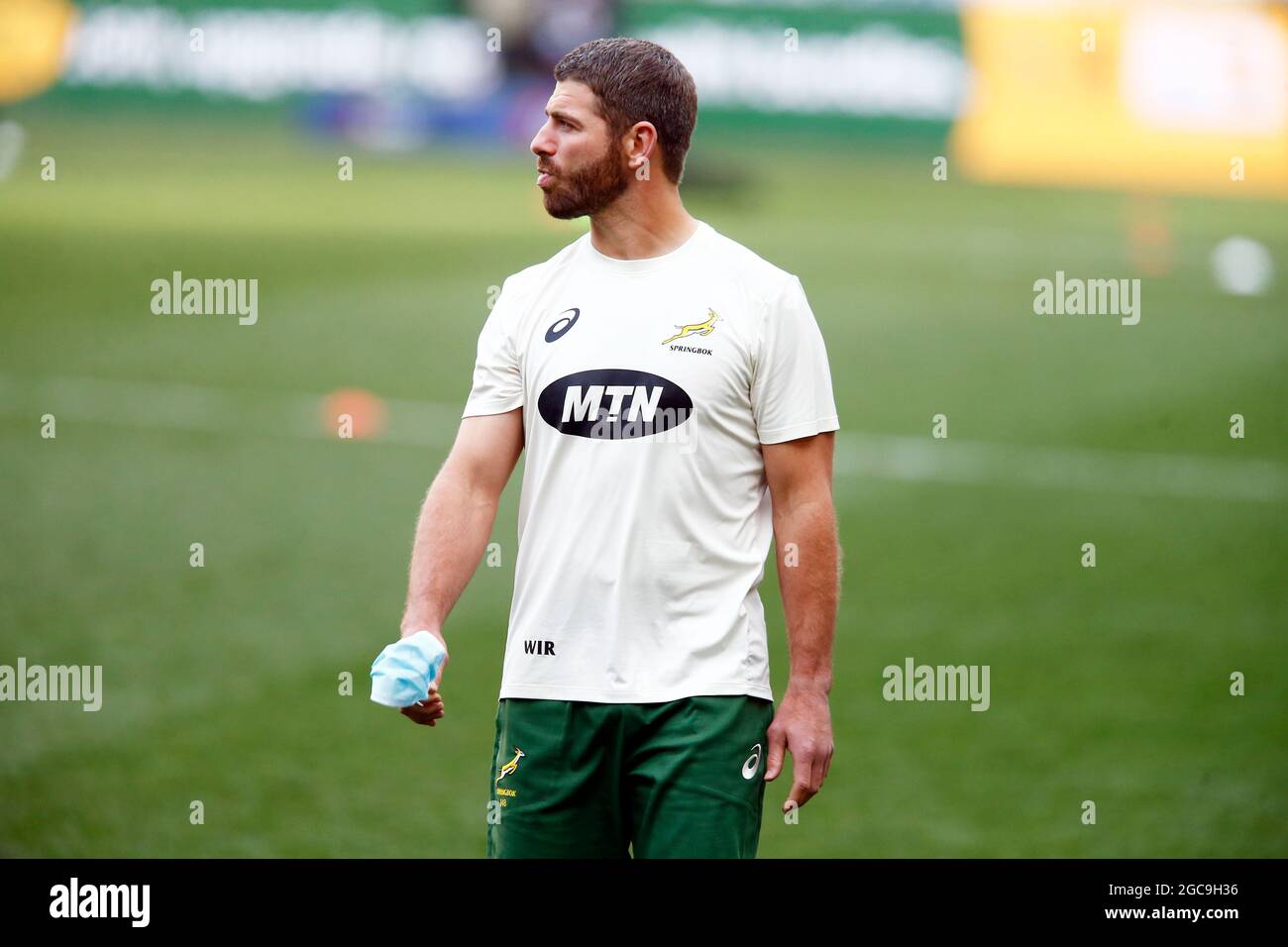 Willie le Roux aus Südafrika während der Castle Lager Lions Series, drittes Testspiel im Cape Town Stadium, Kapstadt, Südafrika. Bilddatum: Samstag, 8. August 2021. Stockfoto