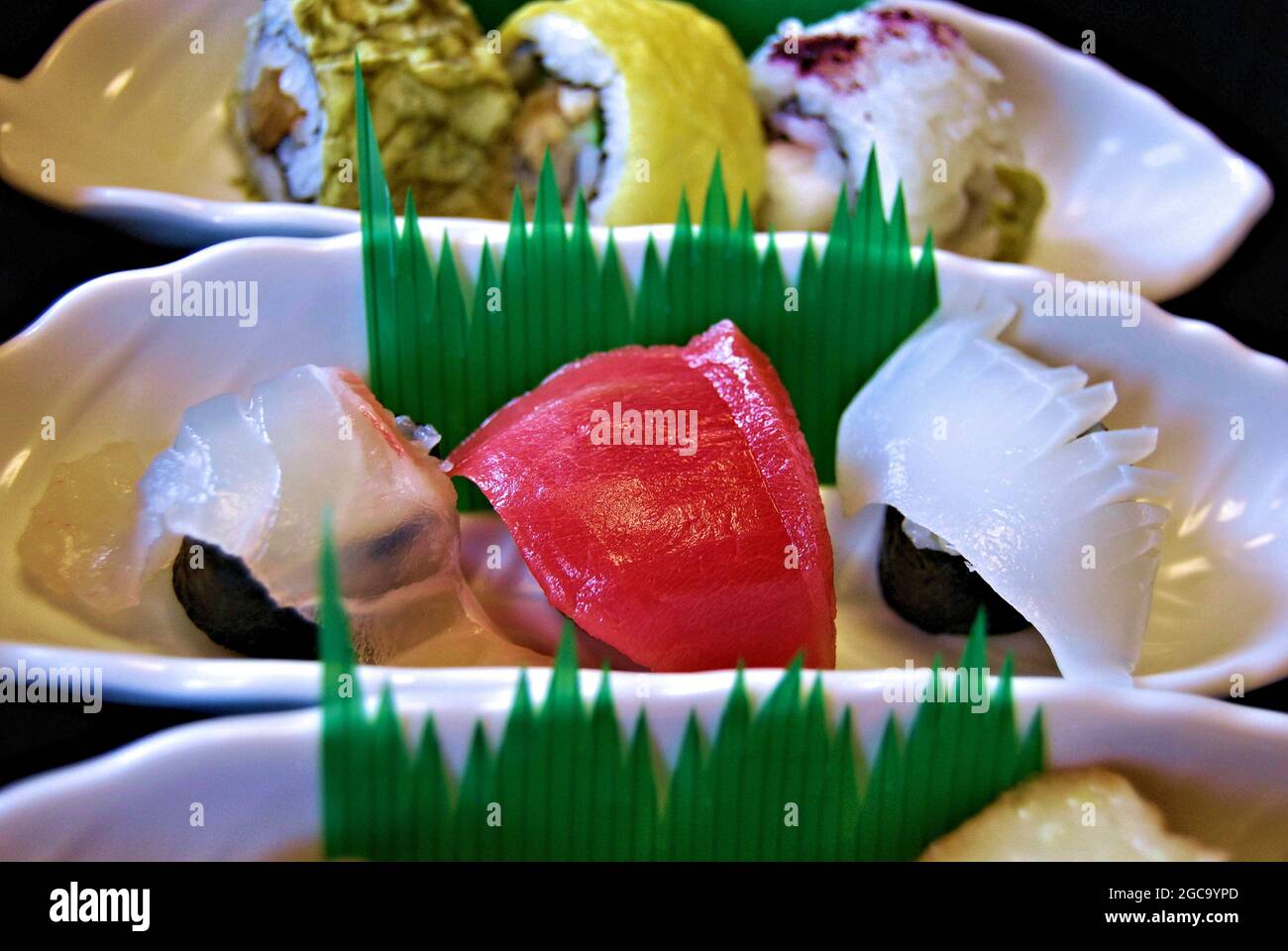 Farbenfrohes und leckeres Kaiseki-Mittagessen in Kyoto, Japan Stockfoto