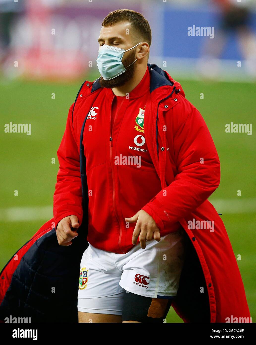 Luke Cowan-Dickie von britischen und irischen Lions während der Castle Lager Lions Series, drittes Testspiel im Cape Town Stadium, Kapstadt, Südafrika. Bilddatum: Samstag, 8. August 2021. Stockfoto