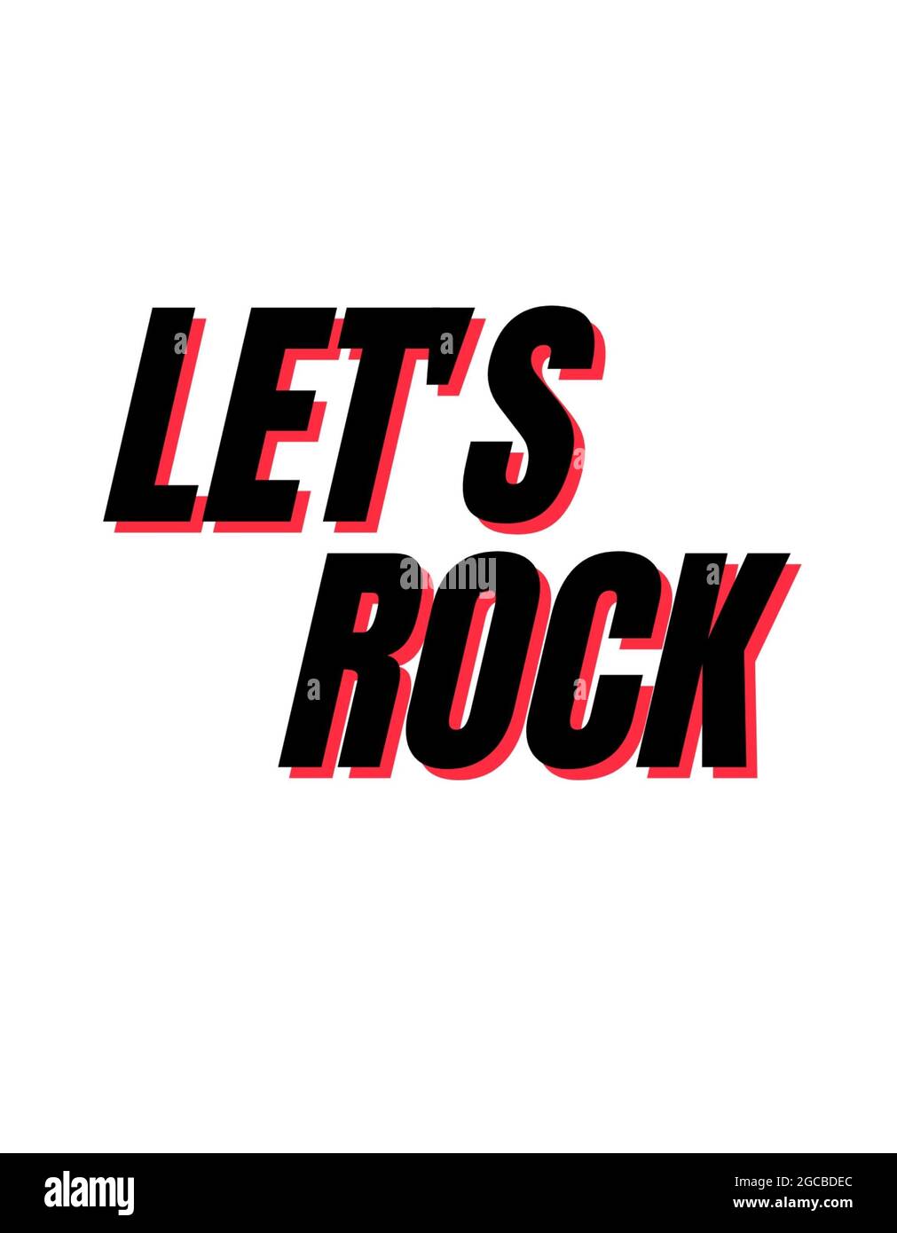 Lassen Sie uns Rock Typografie T-Shirt-Design Stockfoto