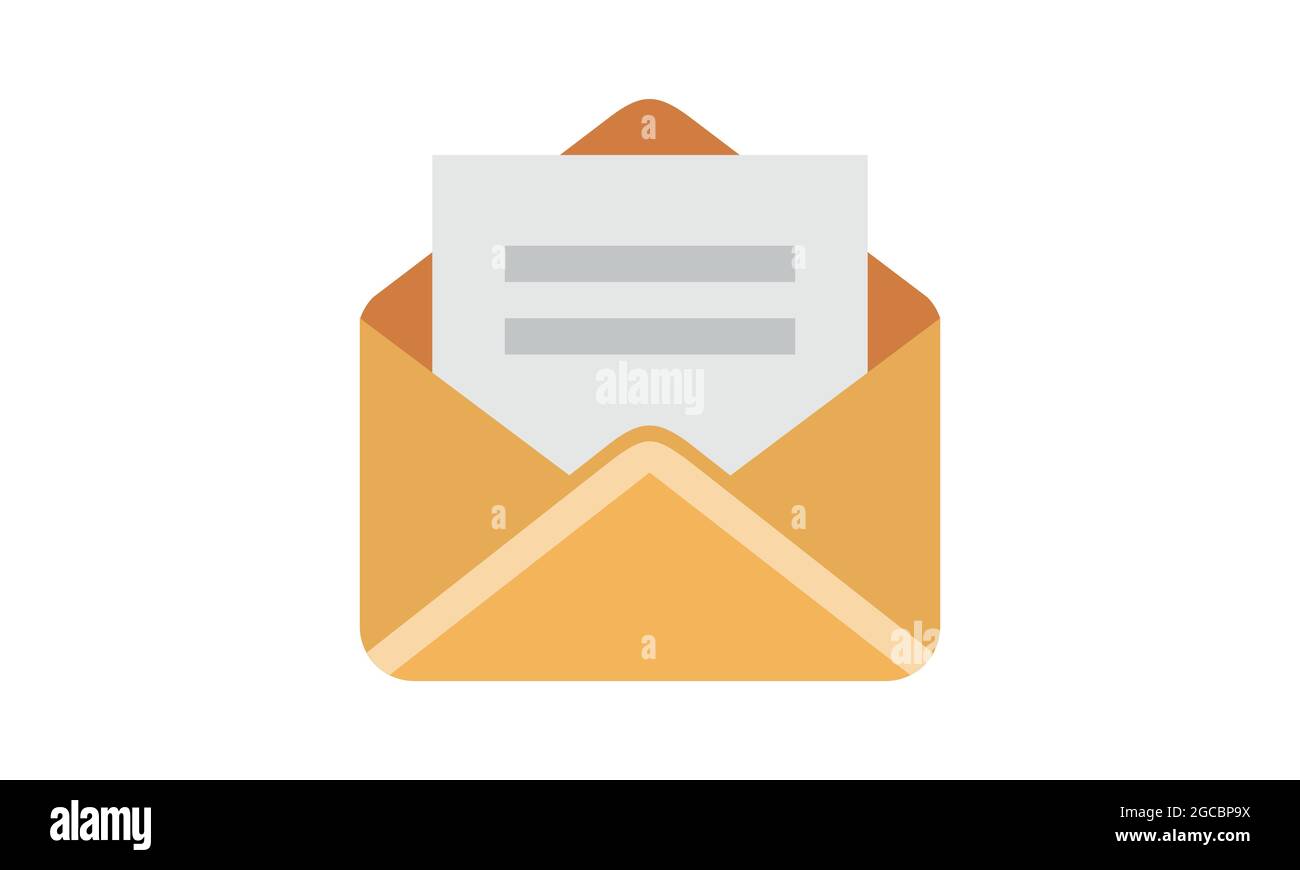 E-Mail-Symbol umhüllen E-Mail-Symbol Nachricht Zeichen Vektorbild Stock Vektor