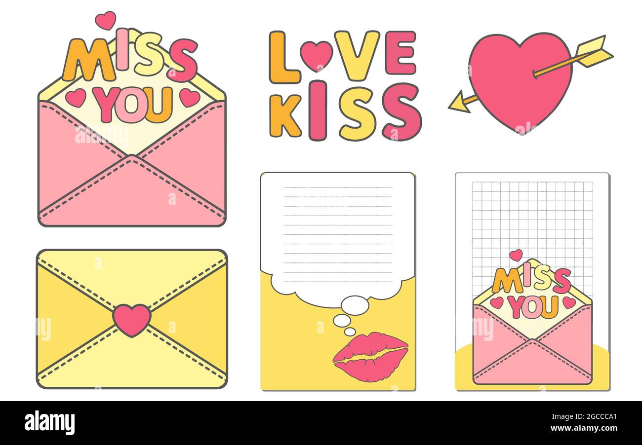 Set von lustigen Sticker zu tun Liste. Liebesgeschichte für Hochzeiten oder Valentinstag Stock Vektor
