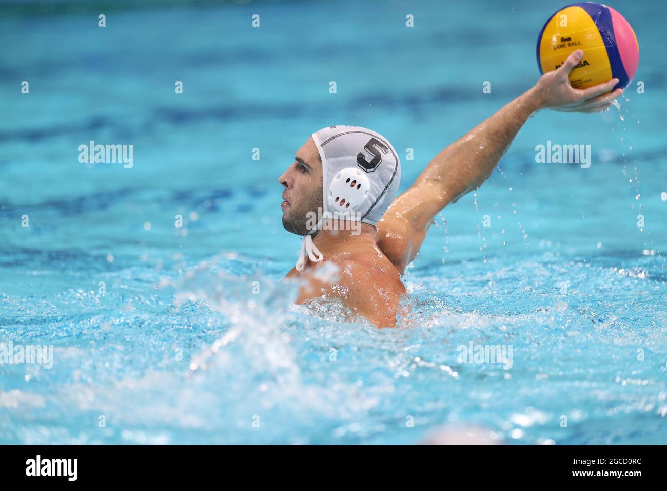 FOUNTOULIS Ioannis (GRE), 8. AUGUST 2021 - Wasserpolo: Männer-Goldmedaillenspiel zwischen Griechenland 10 - 13 Serbien während der Olympischen Spiele in Tokio 2020 im Tatsumi Water Polo Center in Tokio, Japan. (Foto von AFLO SPORT) Stockfoto