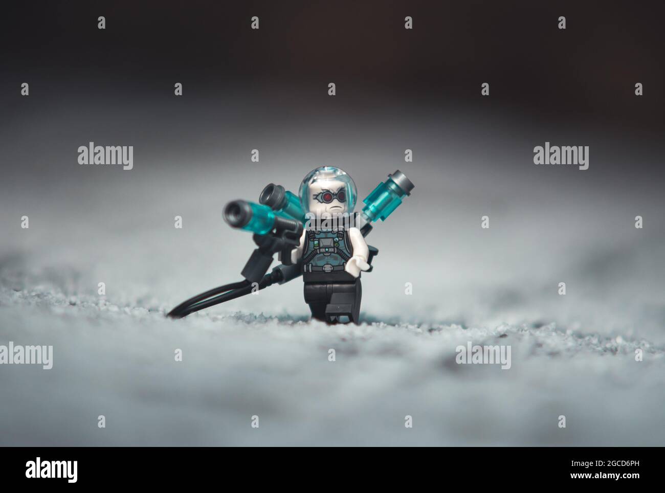 LEGO dc Comics Minifigur Mr Freeze Stockfoto