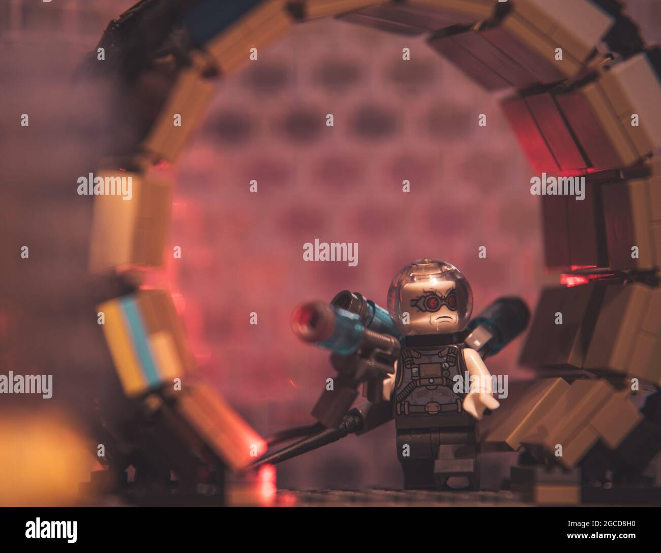 LEGO dc Comics Minifigur Mr Freeze Stockfoto