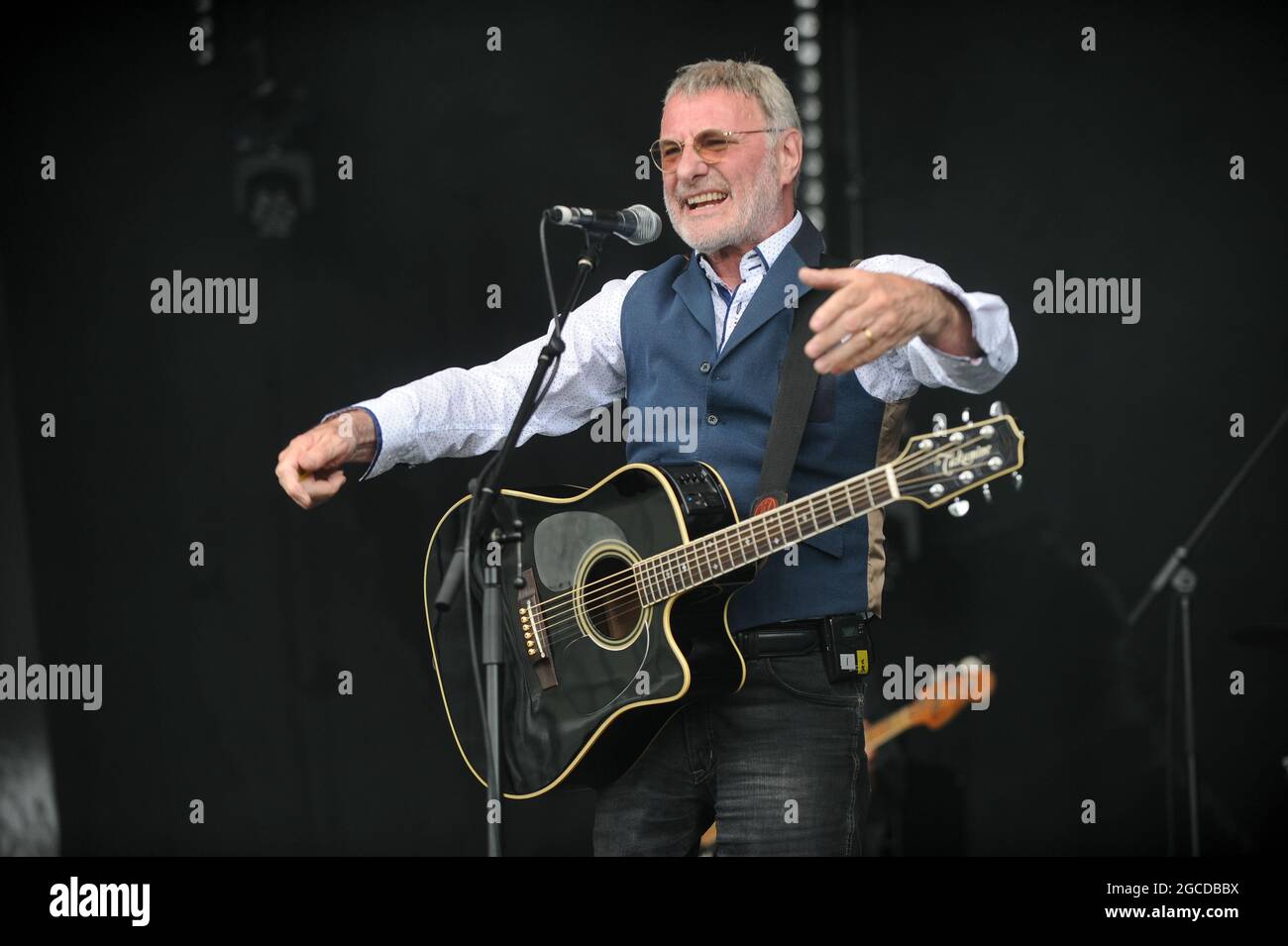 Steve Harley und der Cockney Rebel . Auftreten im Lets Rock Leeds 80er Jahre Stockfoto