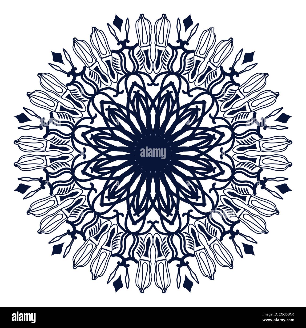 islamische Mandala Ornament Illustration mit arabischen Stil Silhouette rund Design Stock Vektor