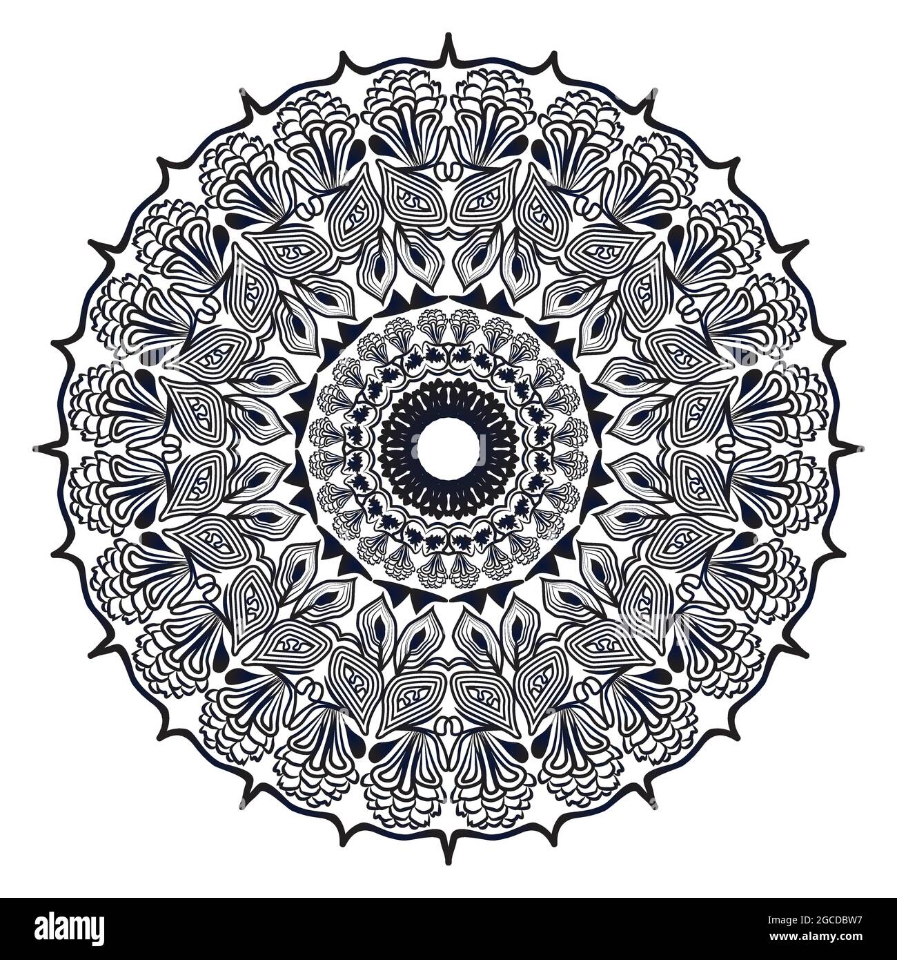 Abstraktes islamisches Mandala geometrische Vektor-Hintergrund-Design mit eleganten runden Medaillon persischen Linie Kunst Stock Vektor
