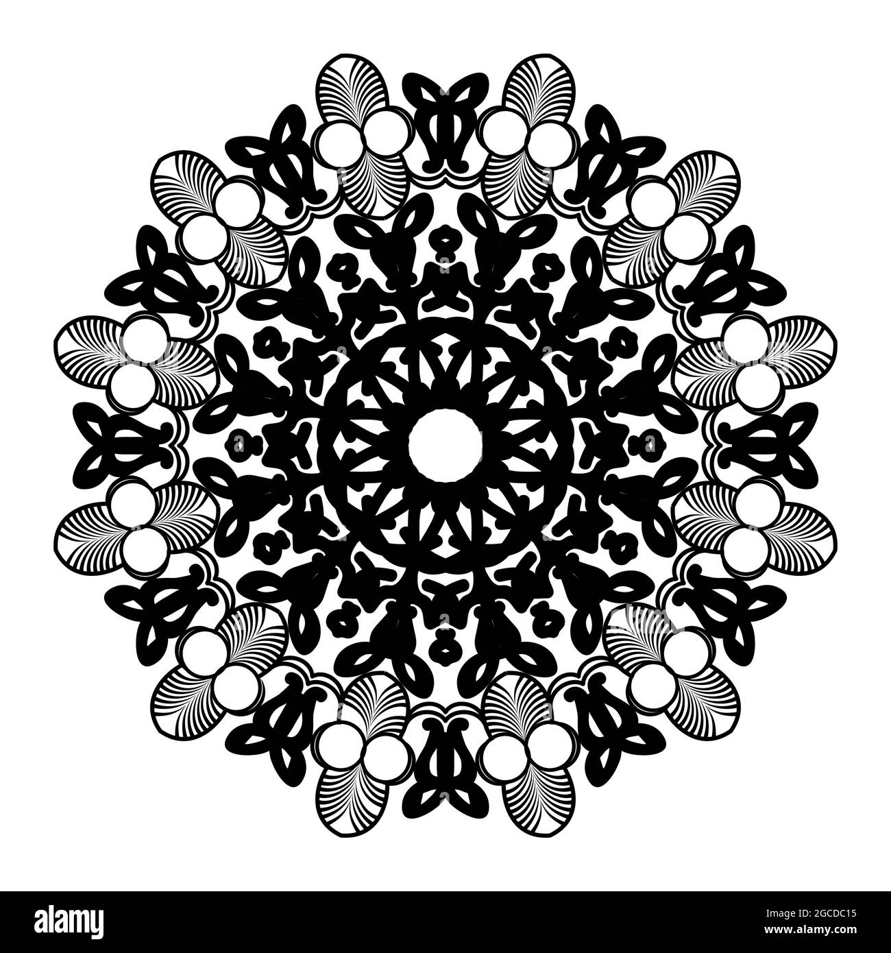 Islamische Mandala Design Hintergrund von Blumenmuster Vektor Kunst Element Stock Vektor