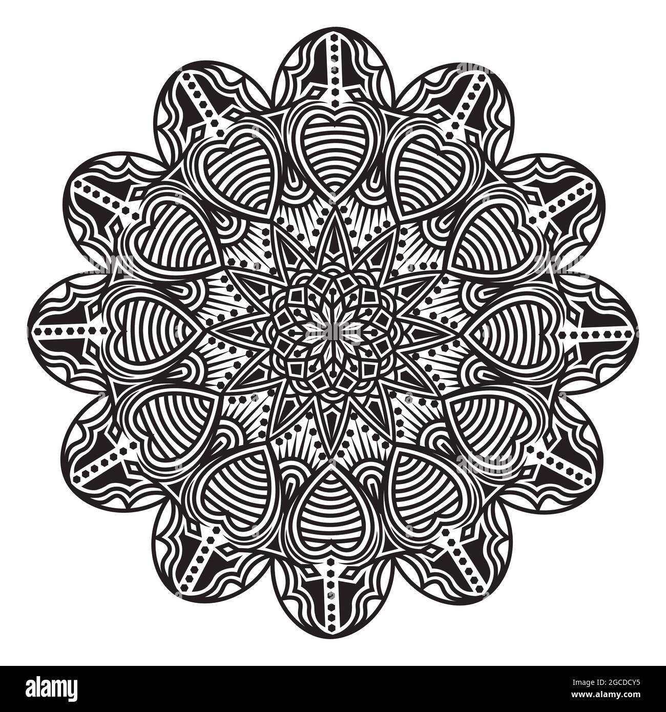 orientalisches arabisches islamisches Mandala-Hintergrunddesign mit Entspannung Silhouette Meditation ornamental Stock Vektor