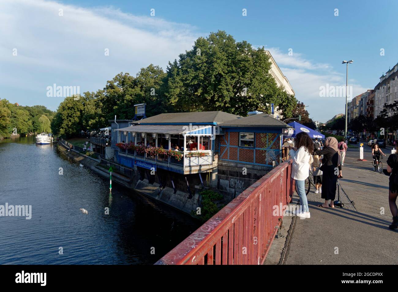 Ankerklause am Landwehrkanal im Sommer 2021 , Wintergarten, Berlin-Neukölln, Stockfoto