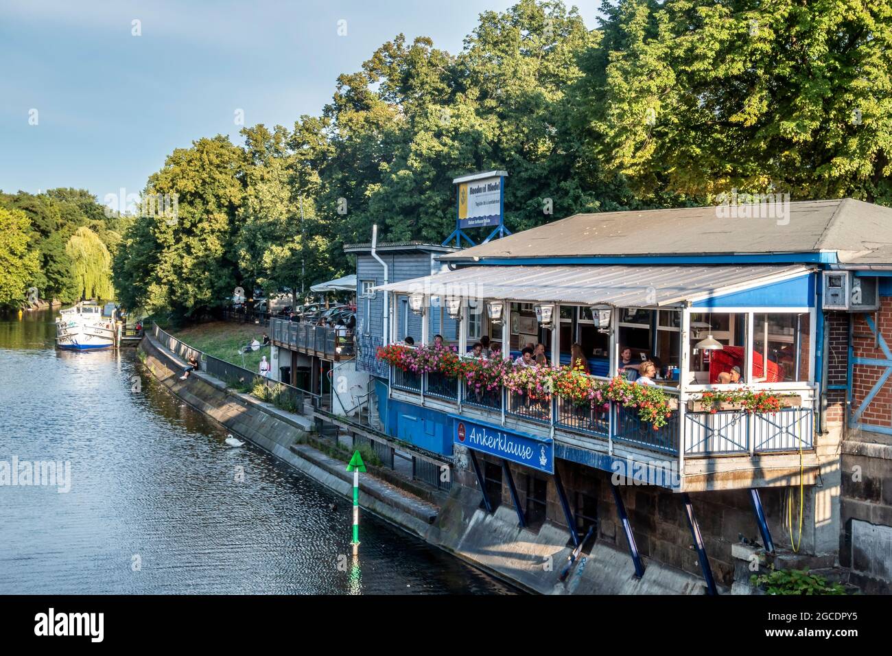 Ankerklause am Landwehrkanal im Sommer 2021 , Wintergarten, Berlin-Neukölln, Stockfoto