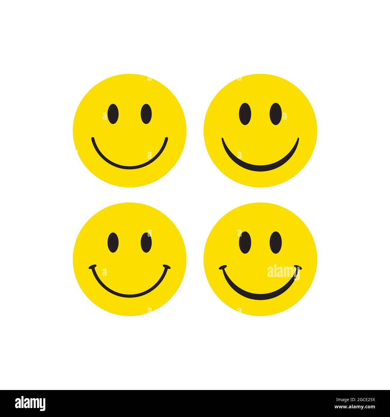 Lächelndes Gesicht farbenfrohe Ikone. Happy Smile Emoticon Vektor. Stock Vektor