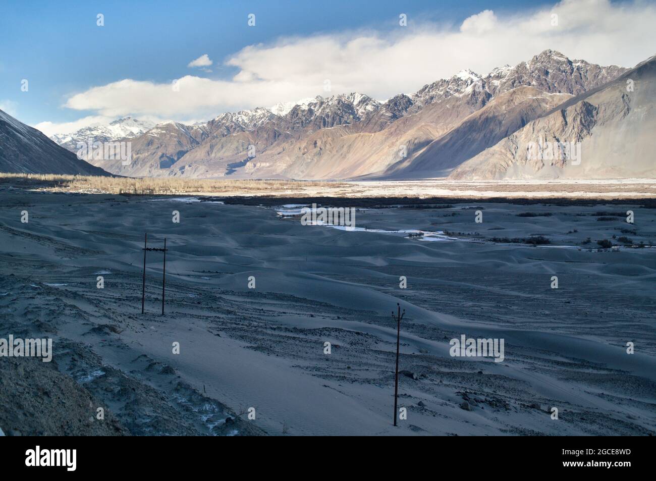 Hunder - Sanddünen in der Höhenwüste des Nubra-Tals Stockfoto