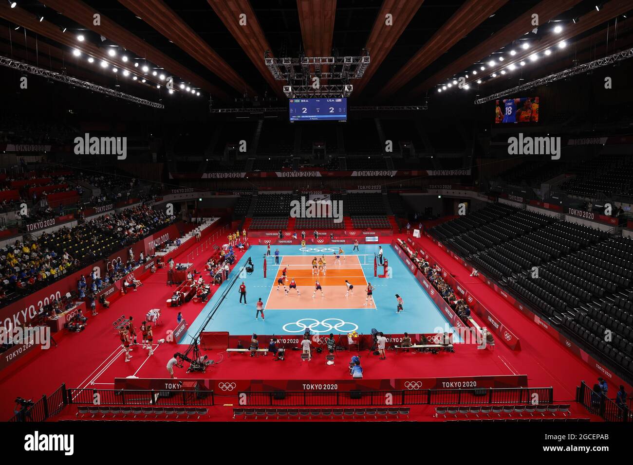 Illustration während der Olympischen Spiele Tokio 2020, Volleyball-Frauenfinale zwischen den USA und Brasilien am 8. August 2021 in der Ariake Arena in Tokio, Japan - Foto Yuya Nagase / Foto Kishimoto / DPPI Stockfoto